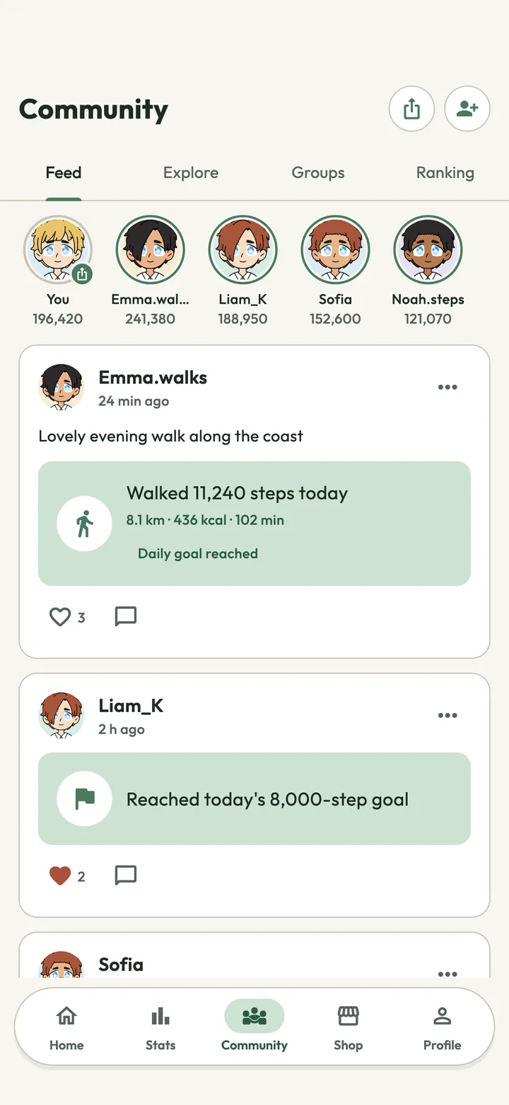 MythoWalk community feed