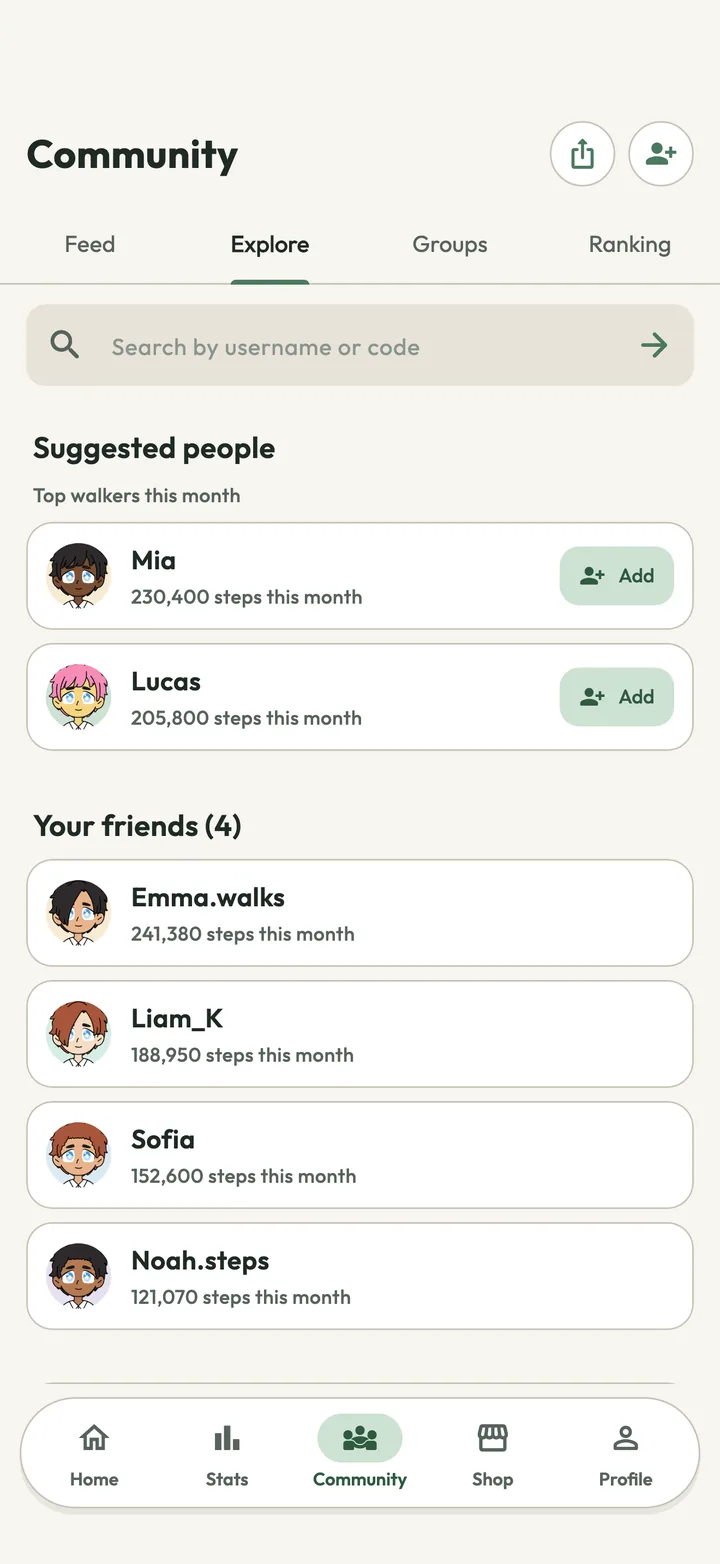 MythoWalk screen: Explore